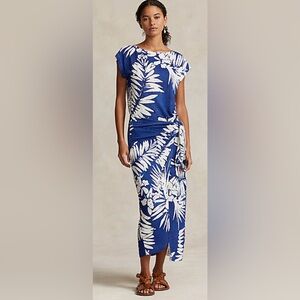 Polo Ralph Lauren Floral Linen Jersey Wrap Dress XXL NWT